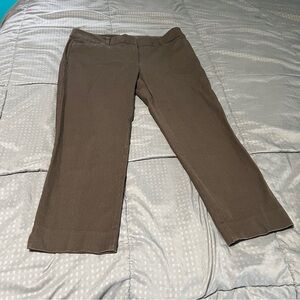 7th avenue design studio New York & Company brown ankle crop Pants size 8
